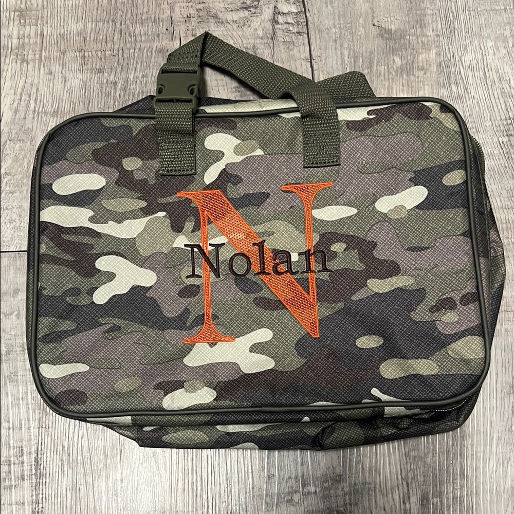Thirty-One Fold Up Travel Bag - embroidered with Nolan